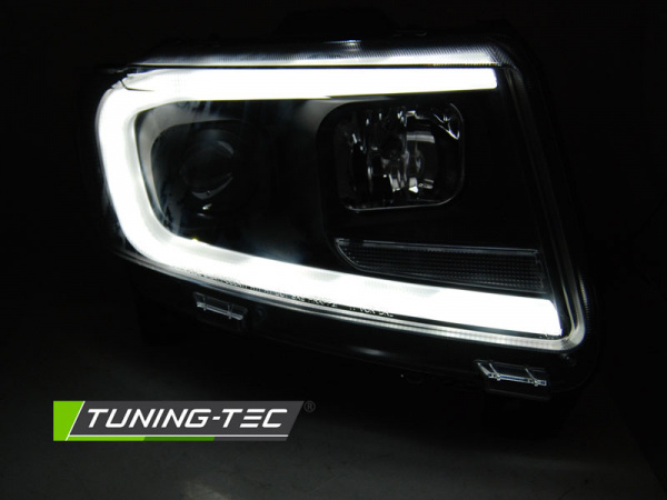 LED Tagfahrlicht Design Scheinwerfer für Jeep Grand Cherokee 11-13 schwarz mit LED Blinker LTI